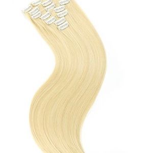 One clip in, one halo. synthetic. Never worn.